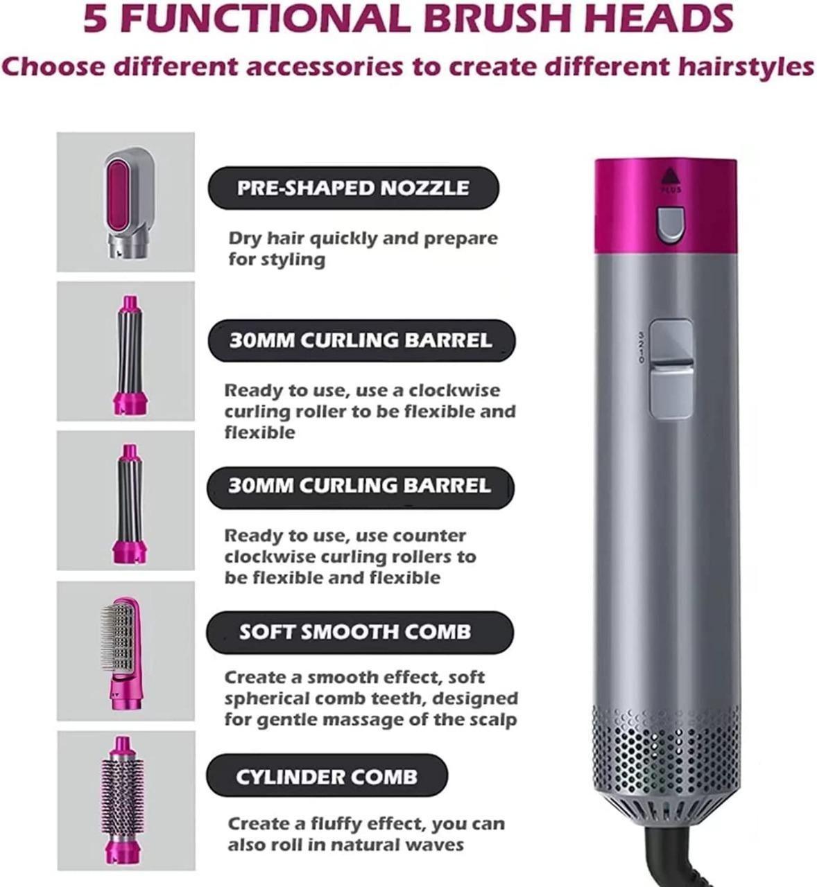Multifunctional hot hair Dryer, Styler & Volumizer